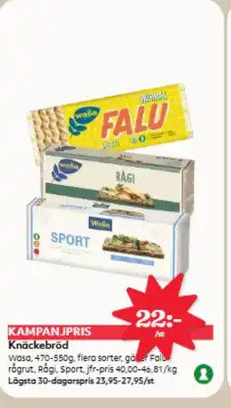 Hemköp Wasa Knäckebröd erbjuda