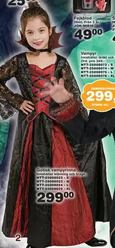Lekextra Gotisk vampyrinna, SEK 299 erbjuda