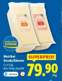 Lidl Matriket Gouda/Edamer erbjuda