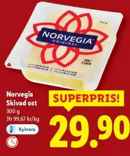 Lidl Norvegia Skivad ost erbjuda
