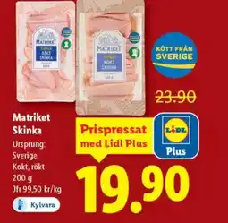 Lidl Matriket Skinka erbjuda