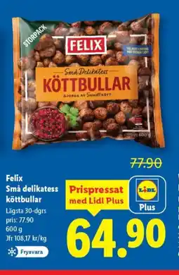 Lidl FELIX Små delikatess köttbullar erbjuda