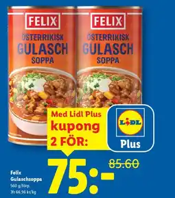 Lidl FELIX Gulaschsoppa erbjuda