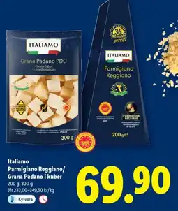 Lidl ITALIAMO Parmigiano Reggiano/ Grana Padano i kuber erbjuda