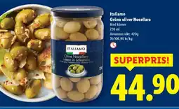 Lidl ITALIAMO Gröna oliver Nocellara erbjuda