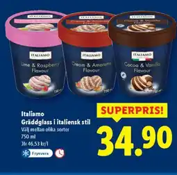 Lidl ITALIAMO Gräddglass i italiensk stil erbjuda