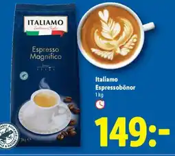 Lidl ITALIAMO Espressobönor erbjuda
