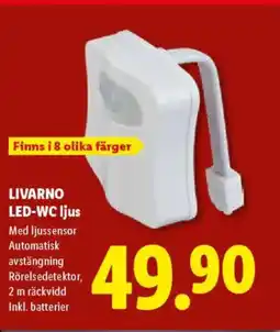 Lidl LIVARNO LED-WC ljus erbjuda