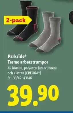 Lidl Parkside® Termo arbetstrumpor erbjuda