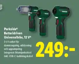 Lidl ParksideⓇ Batteridriven Universalblås, 12 V erbjuda