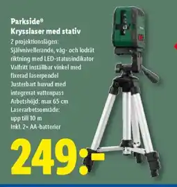 Lidl Parkside® Krysslaser med stativ erbjuda