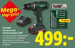 Lidl ParksideⓇ Starterset med borrskruvdragare, 20 V erbjuda