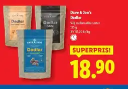 Lidl Dave & Jon's Dadlar erbjuda