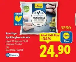 Lidl Kronfågel Kycklingben mörade erbjuda