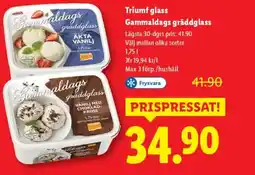 Lidl Triumf glass Gammaldags gräddglass erbjuda
