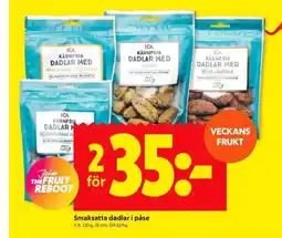 ICA Kvantum ICA Smaksatta dadlar i påse erbjuda