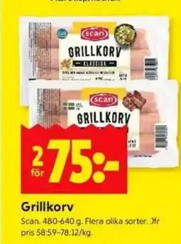 ICA Kvantum Scan Grillkorv erbjuda
