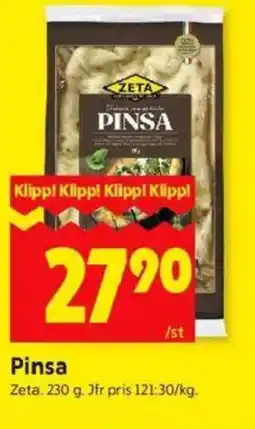ICA Kvantum ZETA Pinsa erbjuda