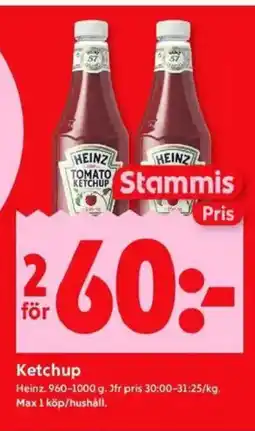 ICA Kvantum HEINZ Ketchup erbjuda