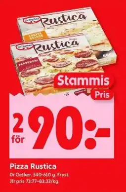 ICA Kvantum Dr. Oetker Pizza Rustica erbjuda