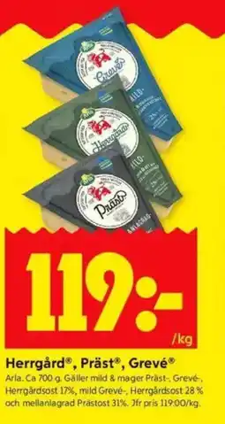 ICA Kvantum ARLA Herrgård®, PrästⓇ, GrevéⓇ erbjuda