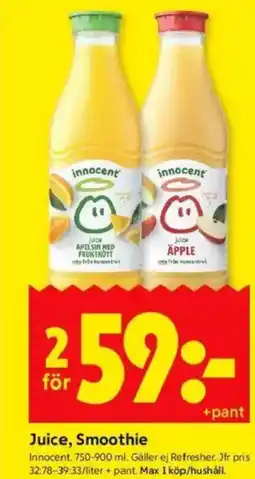 ICA Kvantum Innocent Juice, Smoothie erbjuda