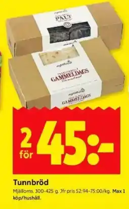 ICA Kvantum Mjälloms Tunnbröd erbjuda