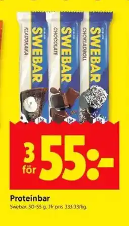 ICA Kvantum Swebar Proteinbar erbjuda