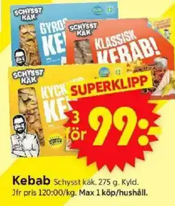 ICA Supermarket SCHYSST KÄK Kebab erbjuda