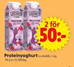 ICA Supermarket LINDAHLS Proteinyoghurt erbjuda