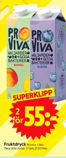ICA Supermarket PROVIVA Fruktdryck erbjuda