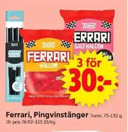 ICA Supermarket Toms Ferrari, Pingvinstänger erbjuda