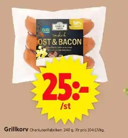 ICA Supermarket Grillkorv Charkuterifabriken erbjuda