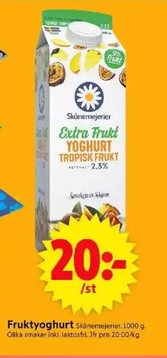 ICA Supermarket Skånemejerier Fruktyoghurt erbjuda