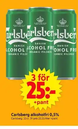 ICA Supermarket Carlsberg alkoholfri 0,5% erbjuda