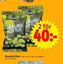 ICA Supermarket Tropic Snacks Wasabinötter erbjuda
