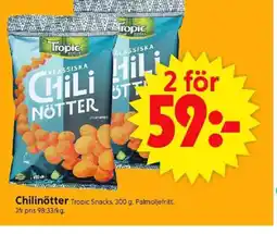 ICA Supermarket Tropic Snacks Chilinötter erbjuda