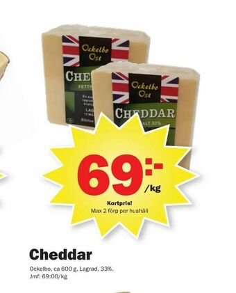 Pekås Cheddar erbjuda