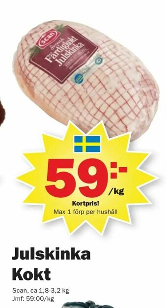 Pekås Julskinka Kokt erbjuda