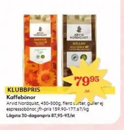 Östenssons ARVID NORDQUIST Kaffebönor erbjuda