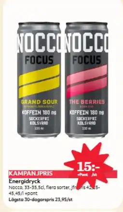 Östenssons NOCCO Energidryck erbjuda