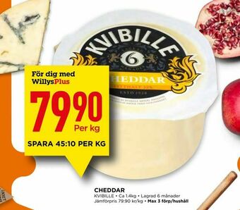 Willys Cheddar erbjuda