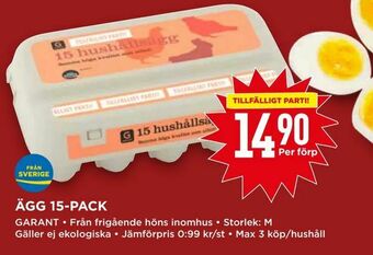 Willys Ägg 15-pack erbjuda