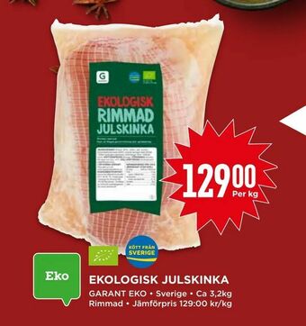 Willys Ekologisk julskinka erbjuda