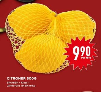 Willys Citroner 500g erbjuda