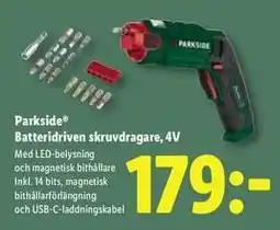 Lidl Parkside Batteridriven skruvdragare, 4V erbjuda
