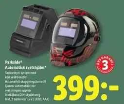 Lidl Parkside Automatisk svets hjälm erbjuda