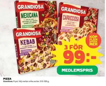 Coop GRANDIOSA Pizza erbjuda