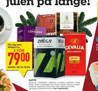 Willys Hemma Kaffe erbjuda