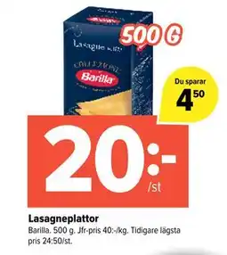 Coop Extra Lasagneplattor, SEK 20 erbjuda